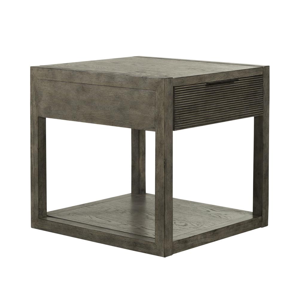 Liberty Furniture Bartlett Field End Table in Driftwood