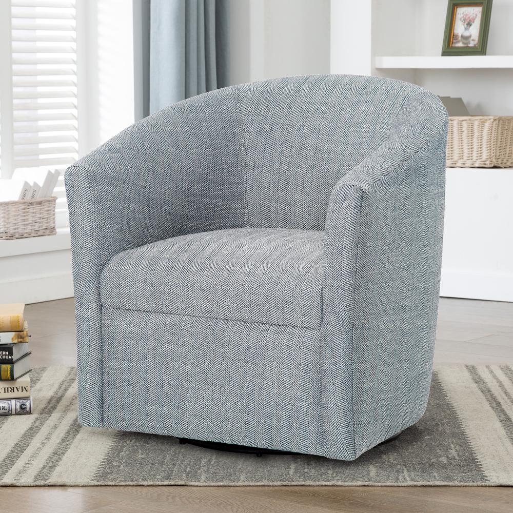 Lynton Swivel Chair - Indigo