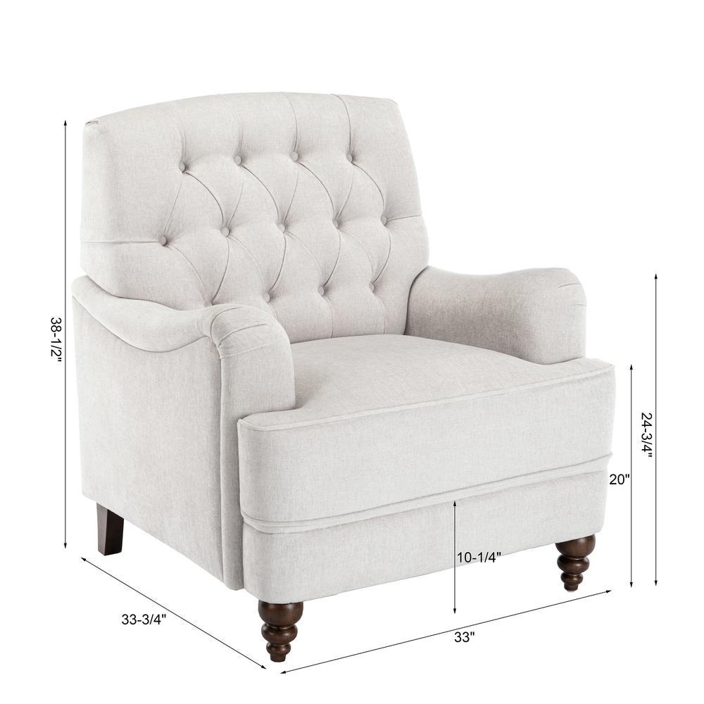 Bingham Tufted Arm Chair - Oatmeal