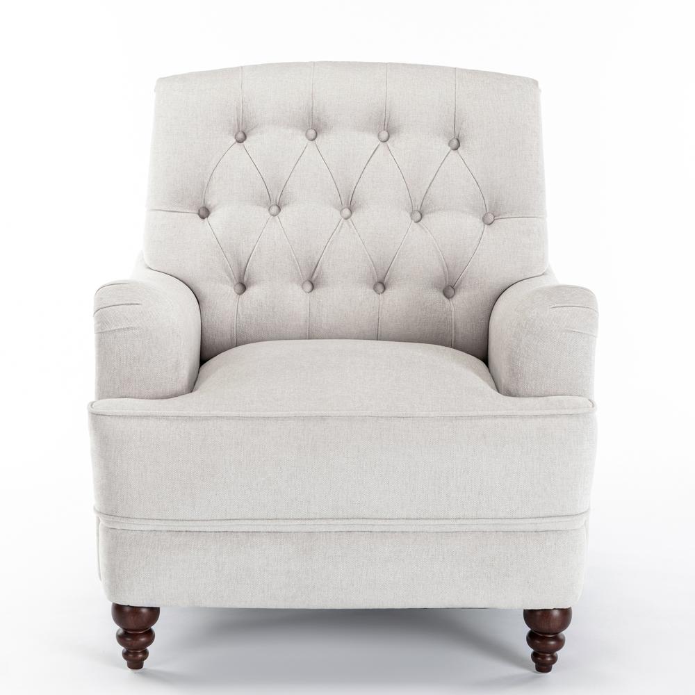 Bingham Tufted Arm Chair - Oatmeal