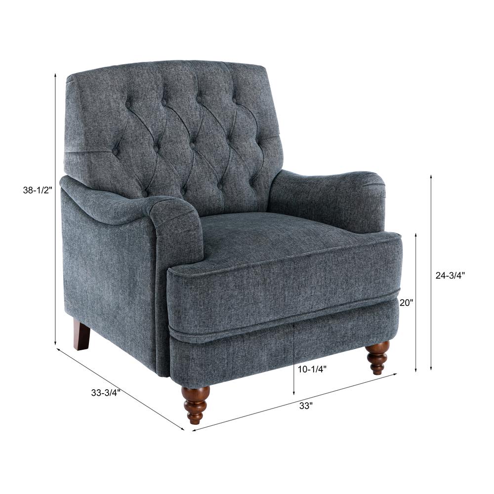 Bingham Tufted Arm Chair - Navy