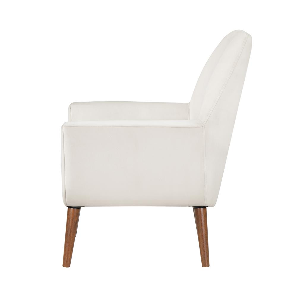 Accera Mid-Century Sea Oat Velvet Arm Chair