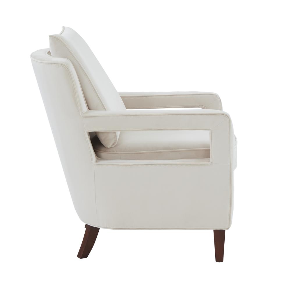 Questa Sea Oat Velvet Accent Arm Chair
