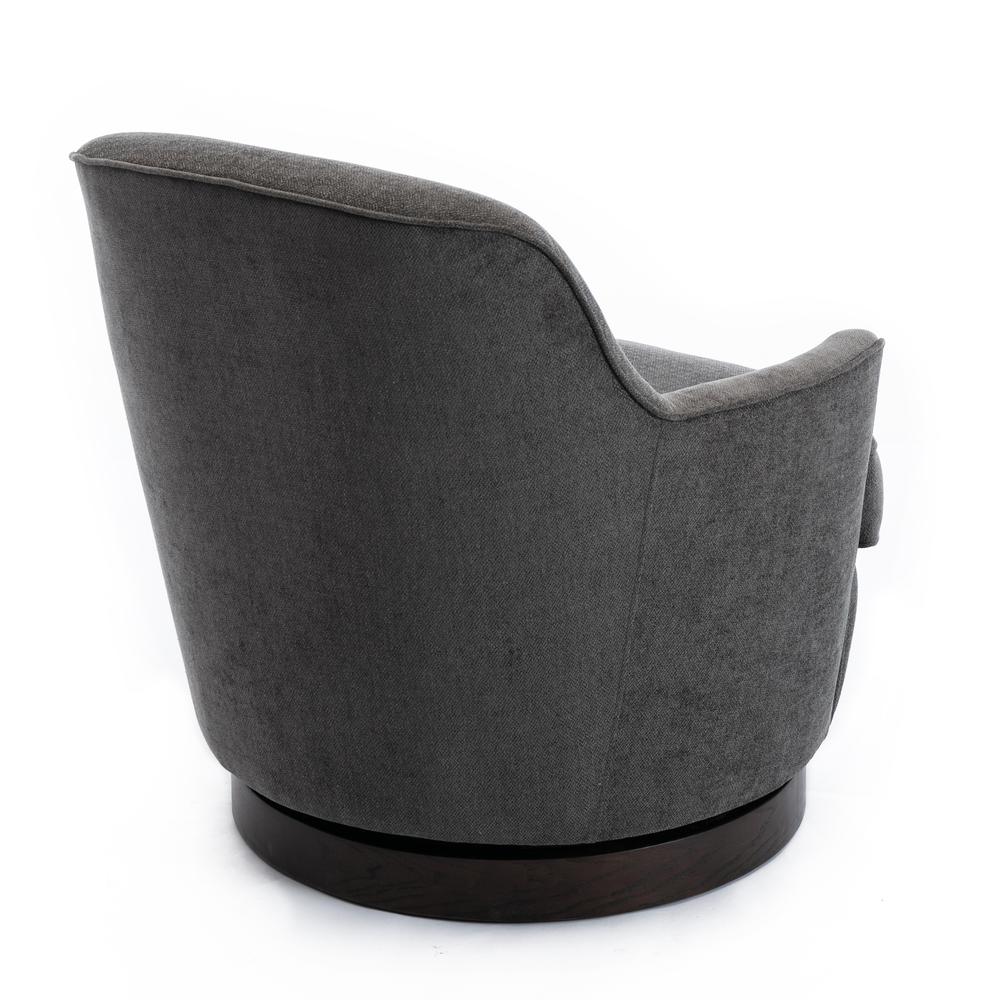 Reese Charcoal Wood Base Swivel Chair
