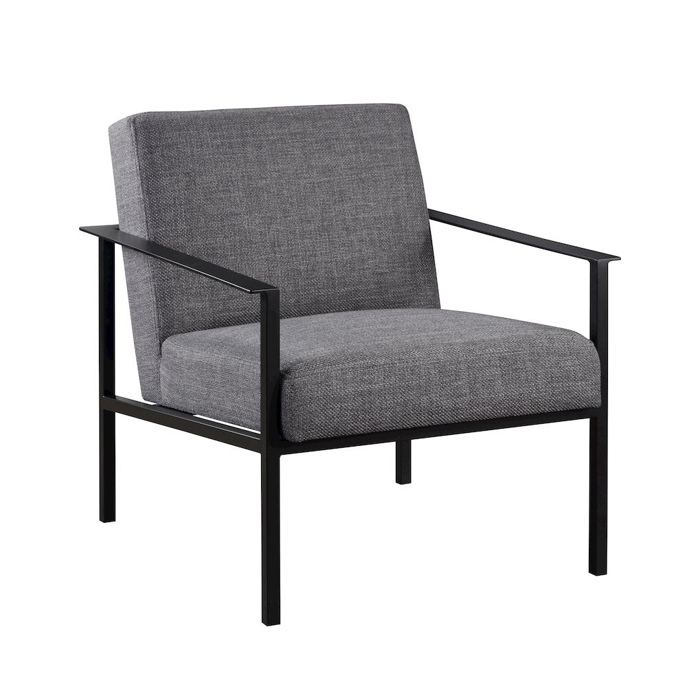 Milano Charcoal Stationary Metal Accent Chair