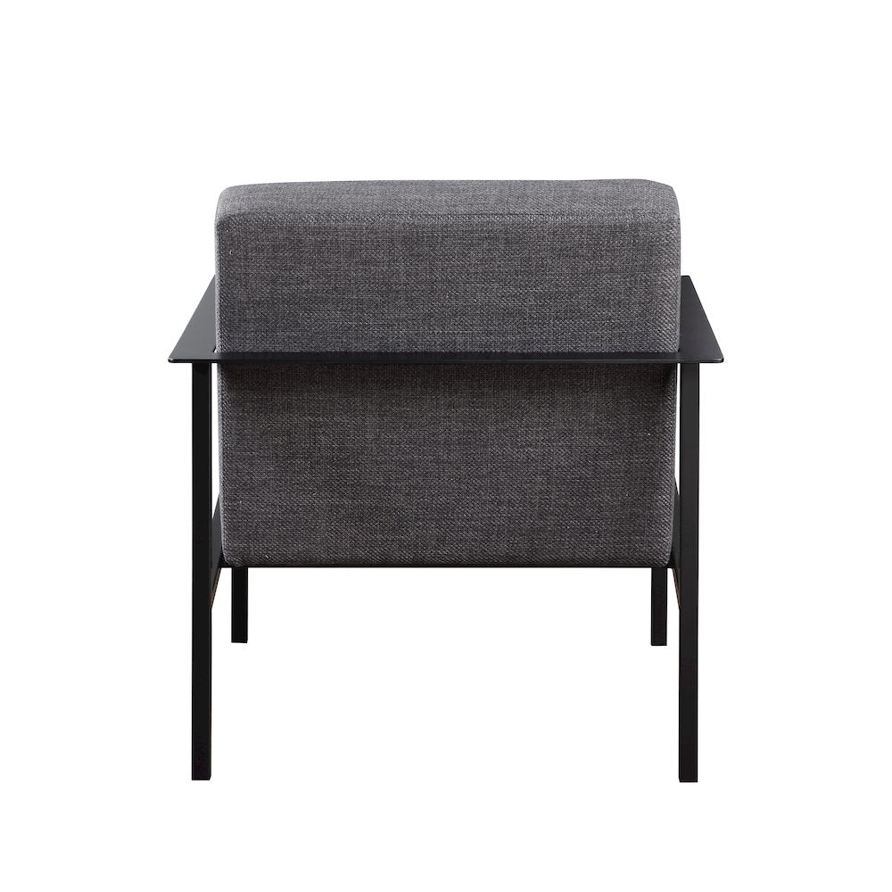 Milano Charcoal Stationary Metal Accent Chair
