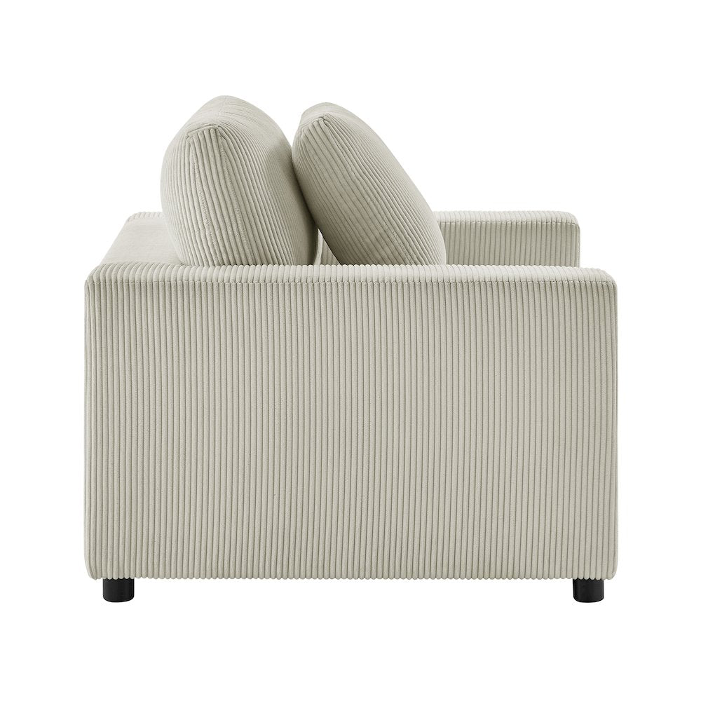 Casella Modern Armchair - Beige Corduroy