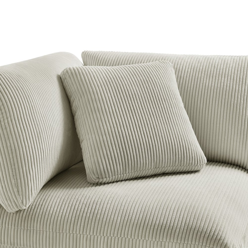 Casella Corner Wedge - Beige Corduroy