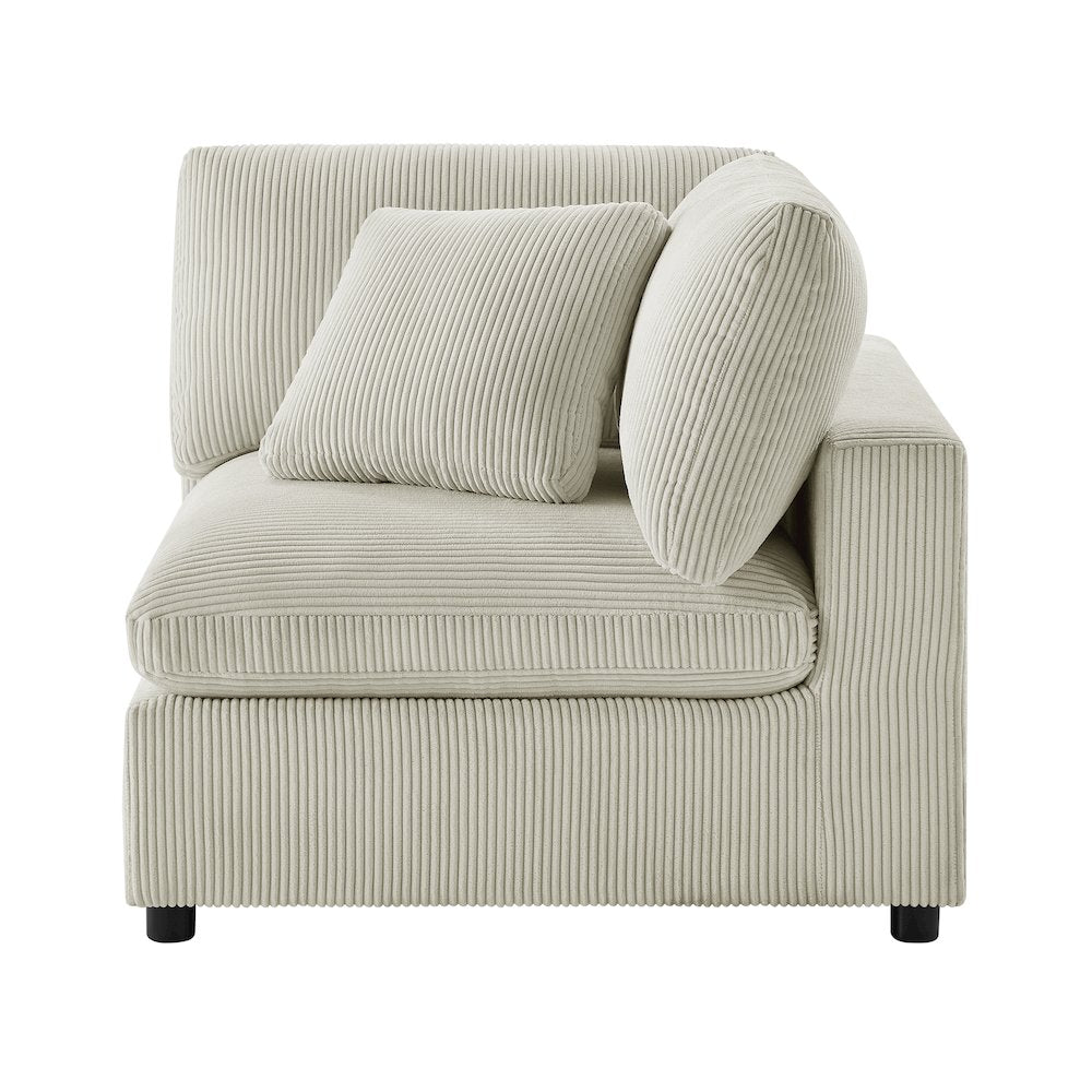 Casella Corner Wedge - Beige Corduroy