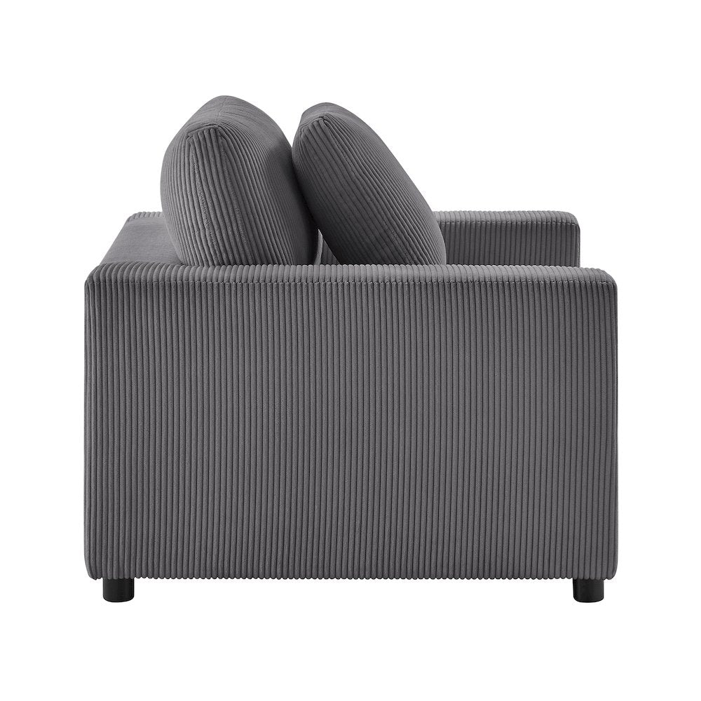 Casella Modern Armchair - Charcoal Corduroy