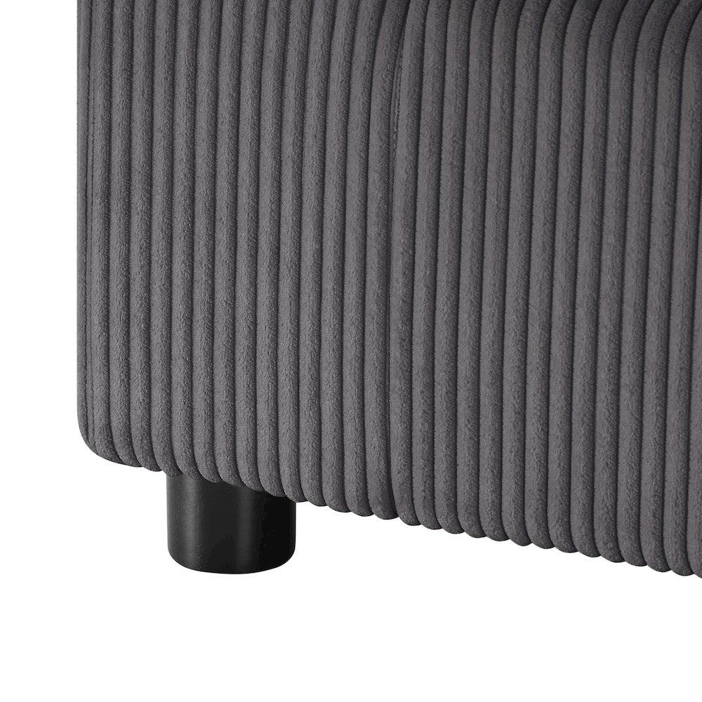 Casella Modern Armchair - Charcoal Corduroy
