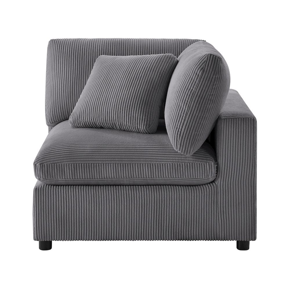 Casella Corner Wedge - Charcoal Corduroy