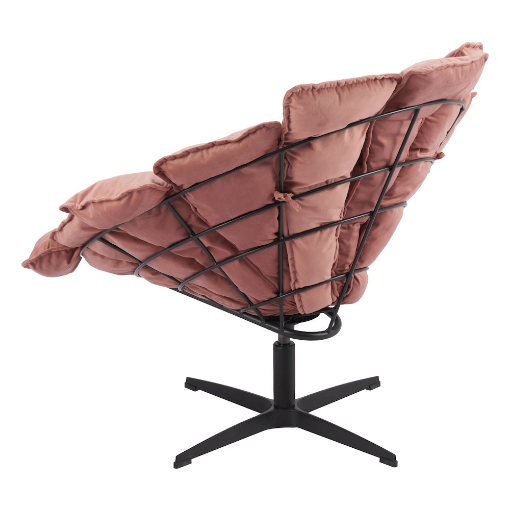 Kipas Accent Chair Pink made in Velvet 100% Polyester