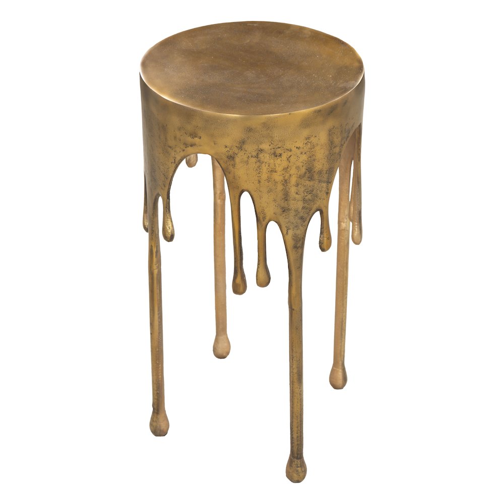 Drip Accent Table Antique Brass