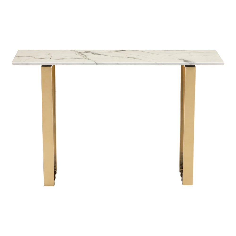 Atlas Console Table White & Gold