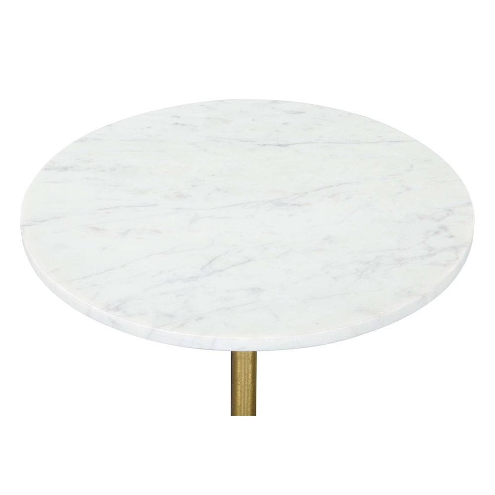 Cynthia Side Table White & Gold