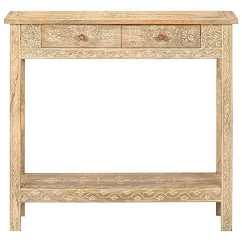 vidaXL Console Table 31.5"x13.8"x29.1" Solid Mango Wood 0379