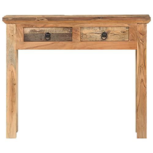 vidaXL Console Table 35.6"x11.8"x29.5" Solid Acacia Wood and Reclaimed Wood 0381