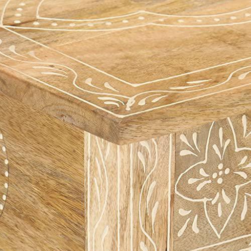 vidaXL Console Table 31.5"x13.8"x29.1" Solid Mango Wood 0379