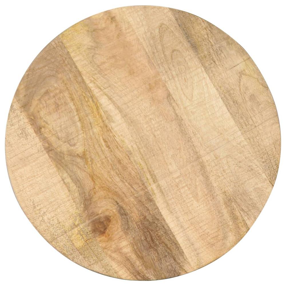 vidaXL Side Table 17.7"x (17.7"-24.4") Solid Mango Wood and Cast Iron