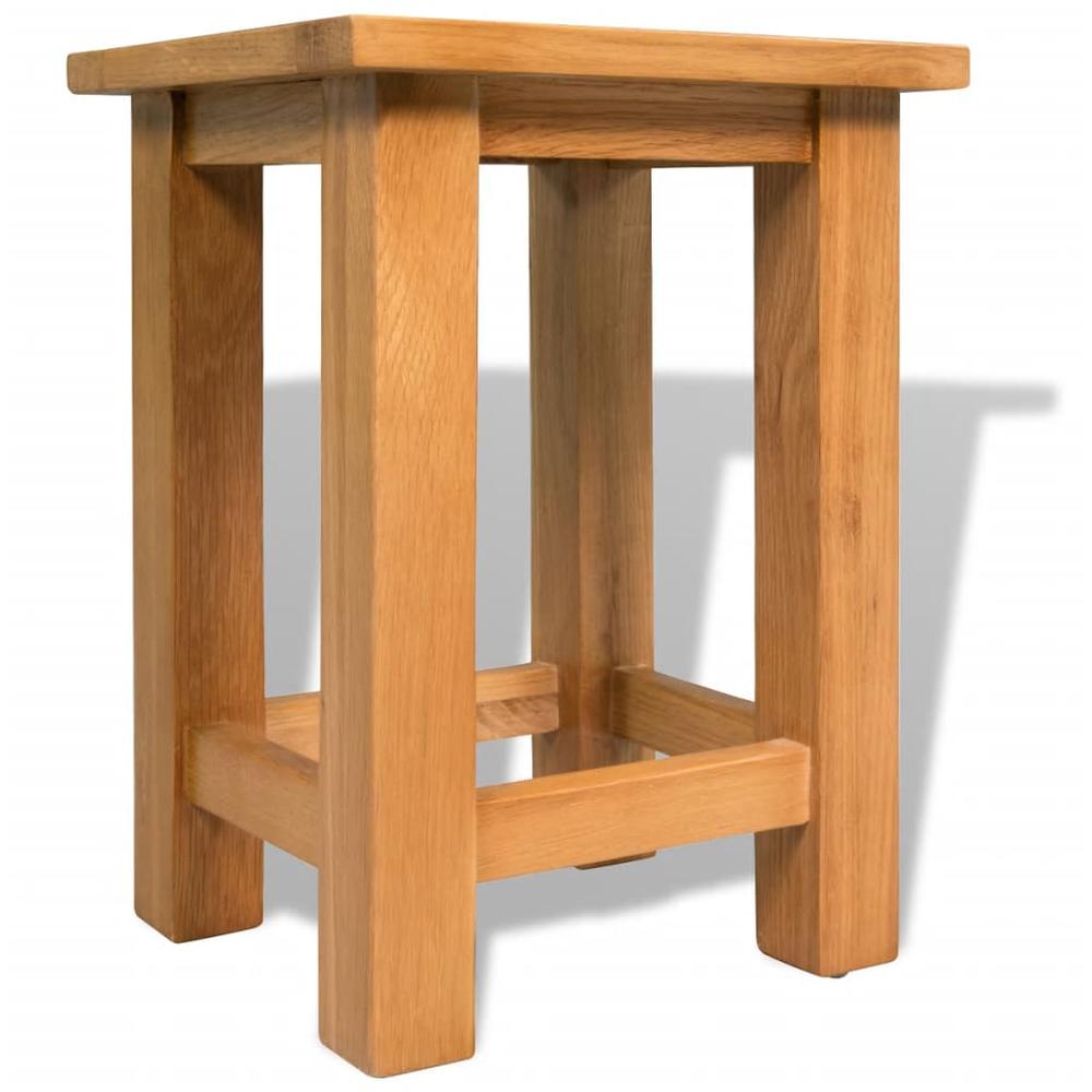 vidaXL End Table Solid Oak Wood 10.6"x9.4"x14.6", 244207