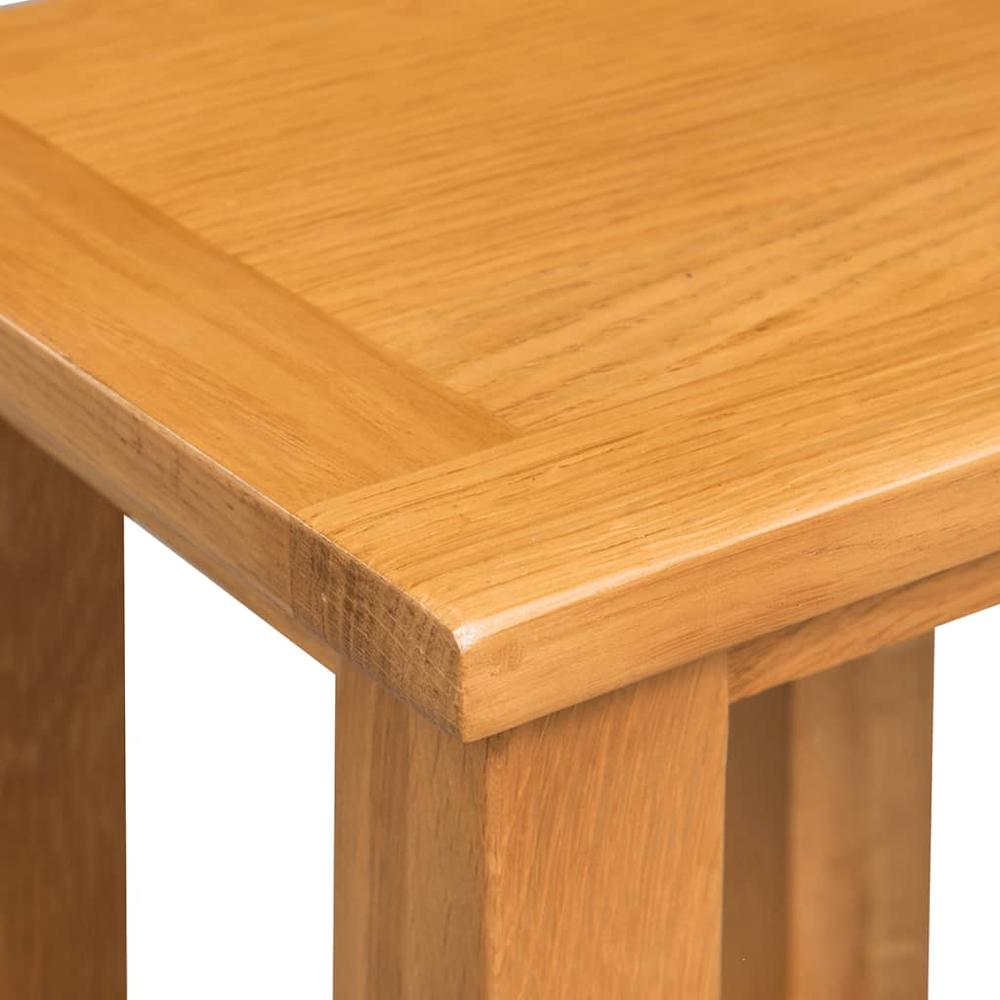 vidaXL End Table Solid Oak Wood 10.6"x9.4"x14.6", 244207