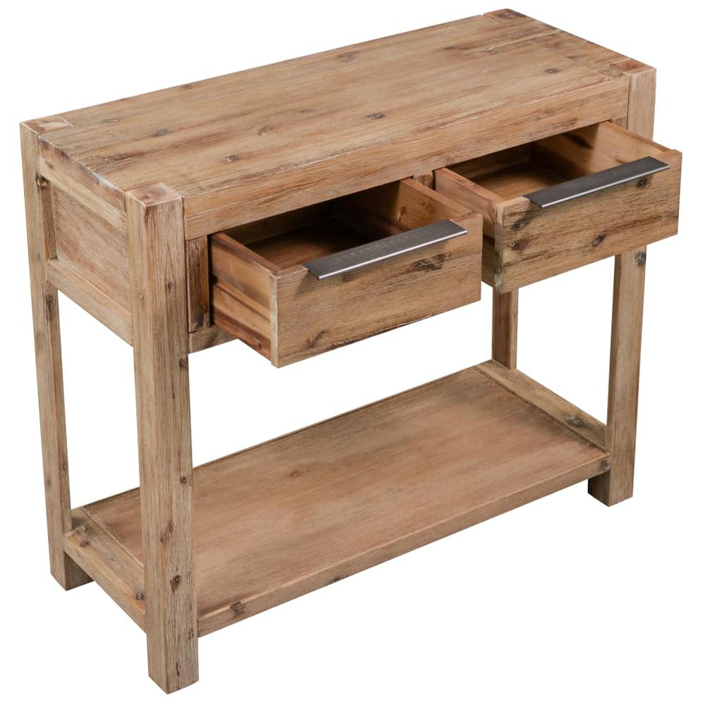 vidaXL Console Table 32.3"x13"x28.7" Solid Acacia Wood, 245684