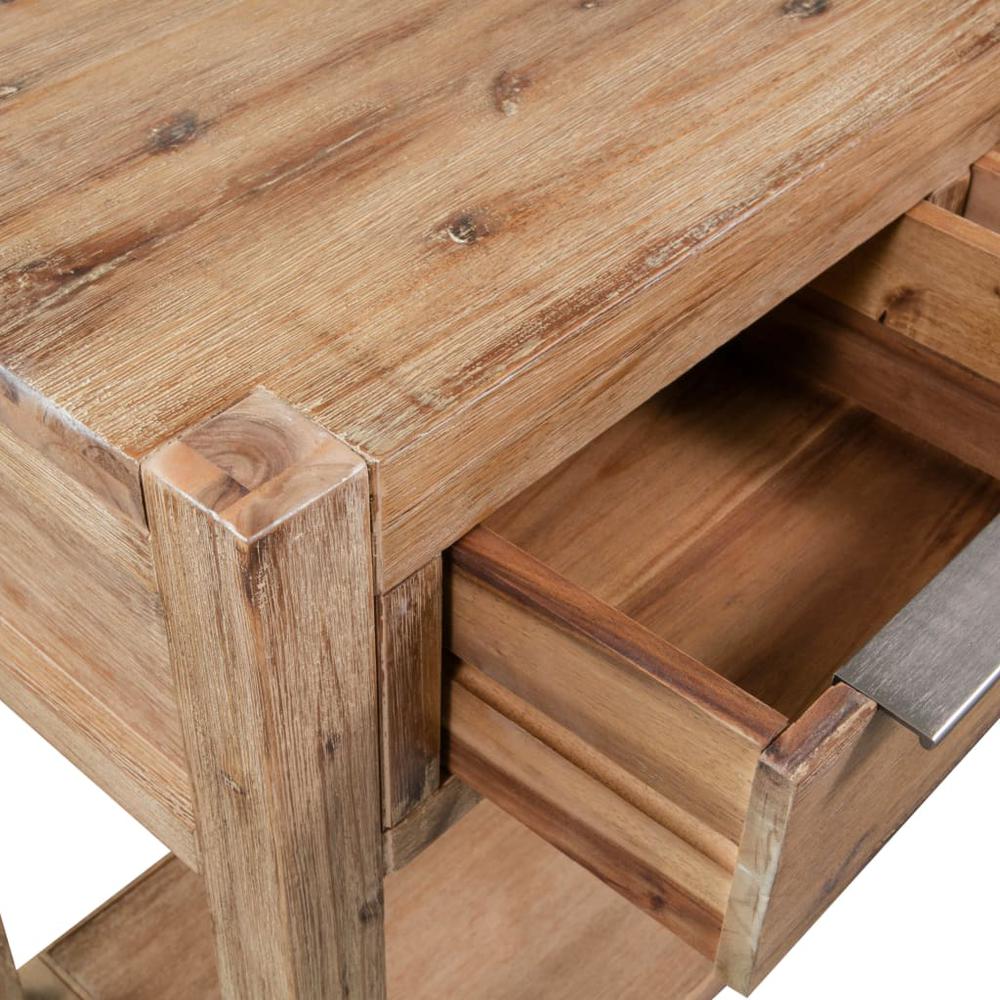 vidaXL Console Table 32.3"x13"x28.7" Solid Acacia Wood, 245684