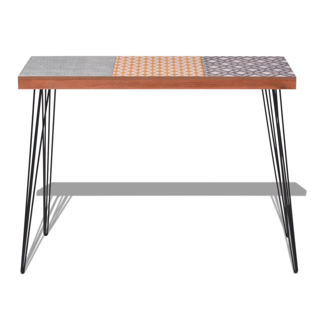 vidaXL Console Table 35.4"x11.8"x28" Brown, 243400
