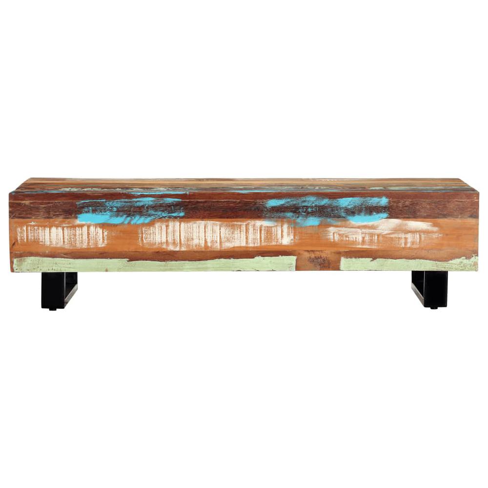 vidaXL Coffee Table 47.2"x19.7"x11.8" Solid Reclaimed Wood and Steel, 247912