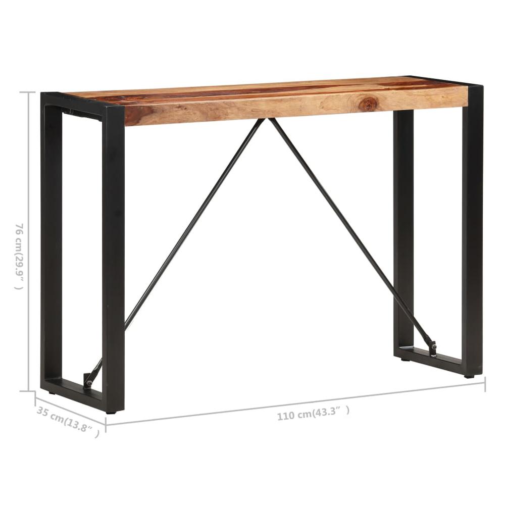 vidaXL Console Table 43.3"x13.8"x29.9" Solid Sheesham Wood
