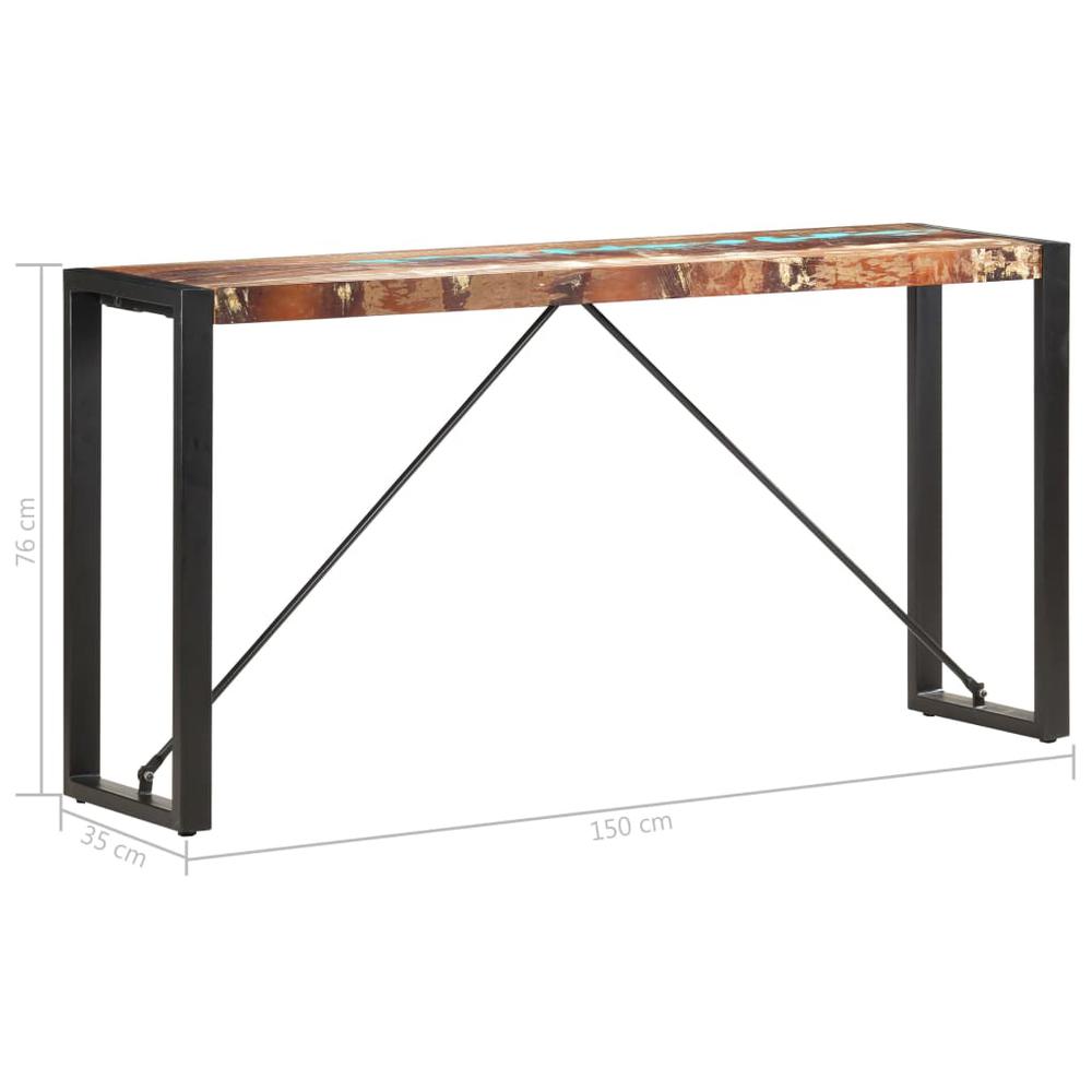 vidaXL Console Table 59.1"x13.8"x29.9" Solid Reclaimed Wood