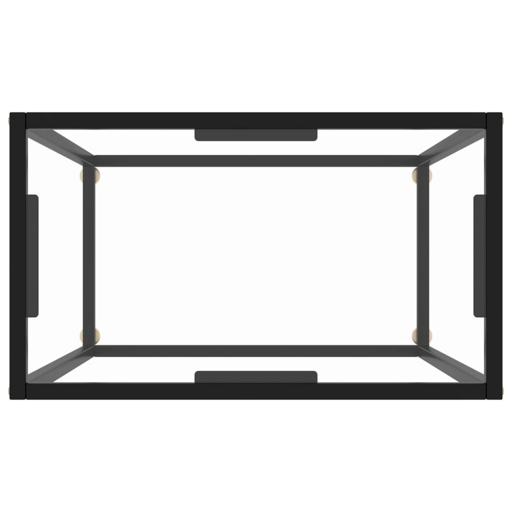vidaXL Console Table Transparent 23.6"x13.8"x29.5" Tempered Glass 2803