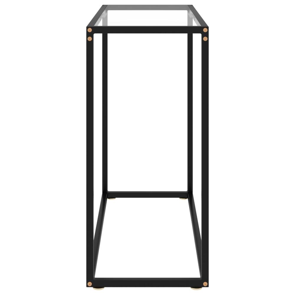 vidaXL Console Table Transparent 31.5"x13.8"x29.5" Tempered Glass 2807