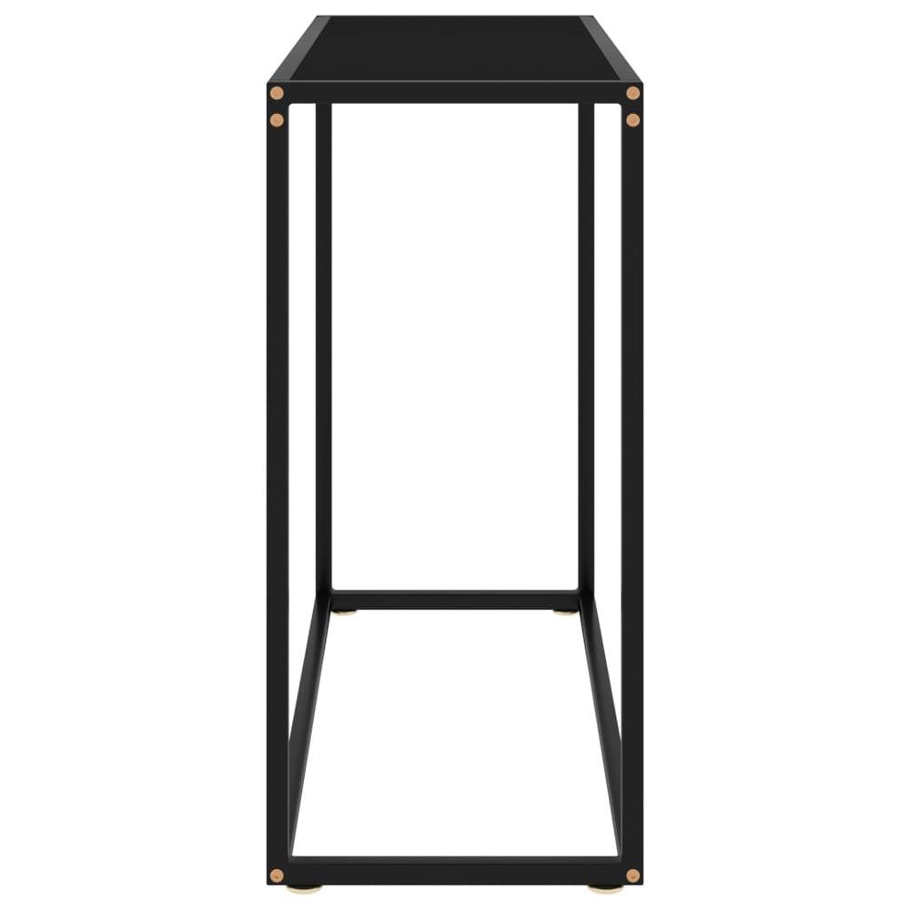 vidaXL Console Table Black 31.5"x13.8"x29.5" Tempered Glass 2808