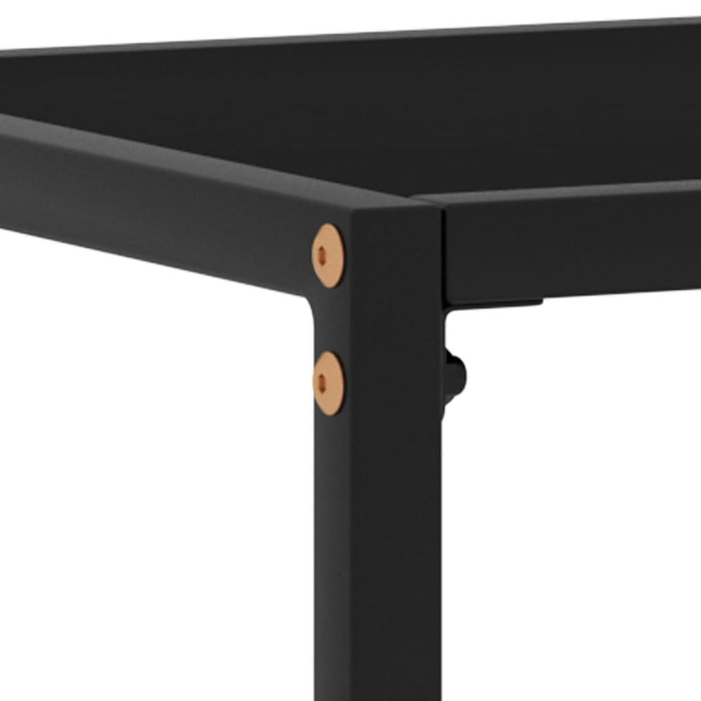 vidaXL Console Table Black 31.5"x13.8"x29.5" Tempered Glass 2808