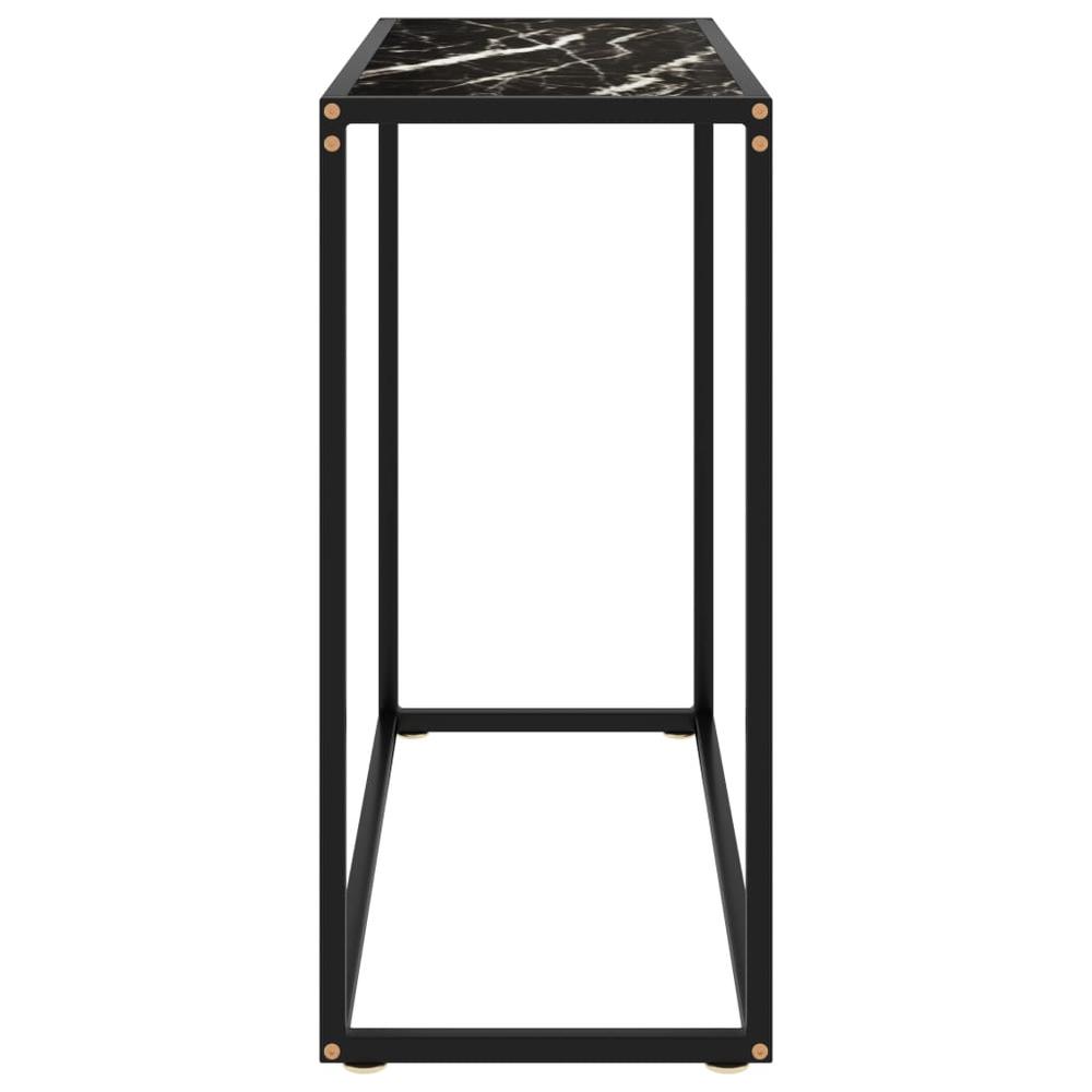 vidaXL Console Table Black 31.5"x13.8"x29.5" Tempered Glass 2810