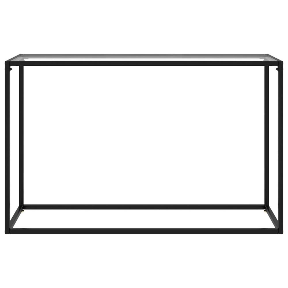 vidaXL Console Table Transparent 47.2"x13.8"x29.5" Tempered Glass 2815