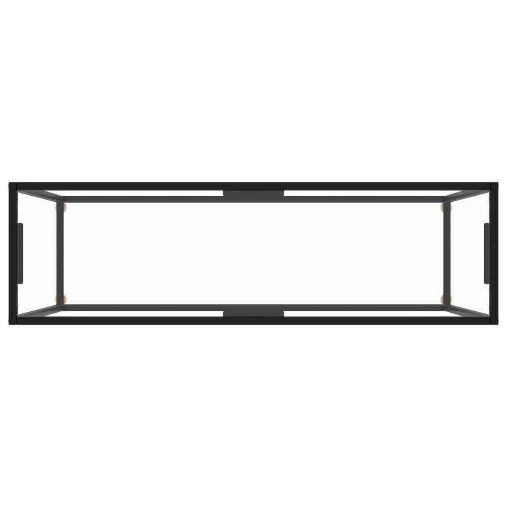 vidaXL Console Table Transparent 47.2"x13.8"x29.5" Tempered Glass 2815