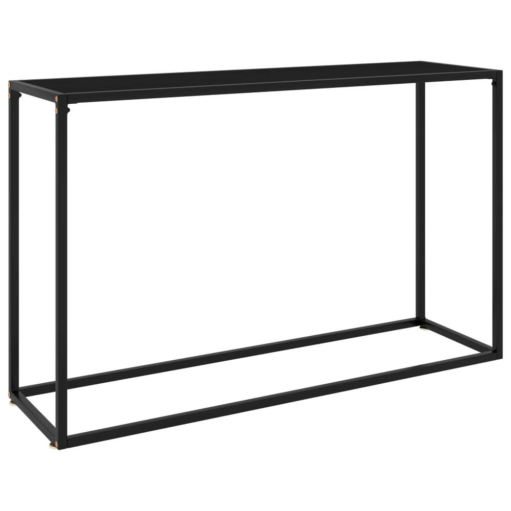vidaXL Console Table Black 47.2"x13.8"x29.5" Tempered Glass 2816
