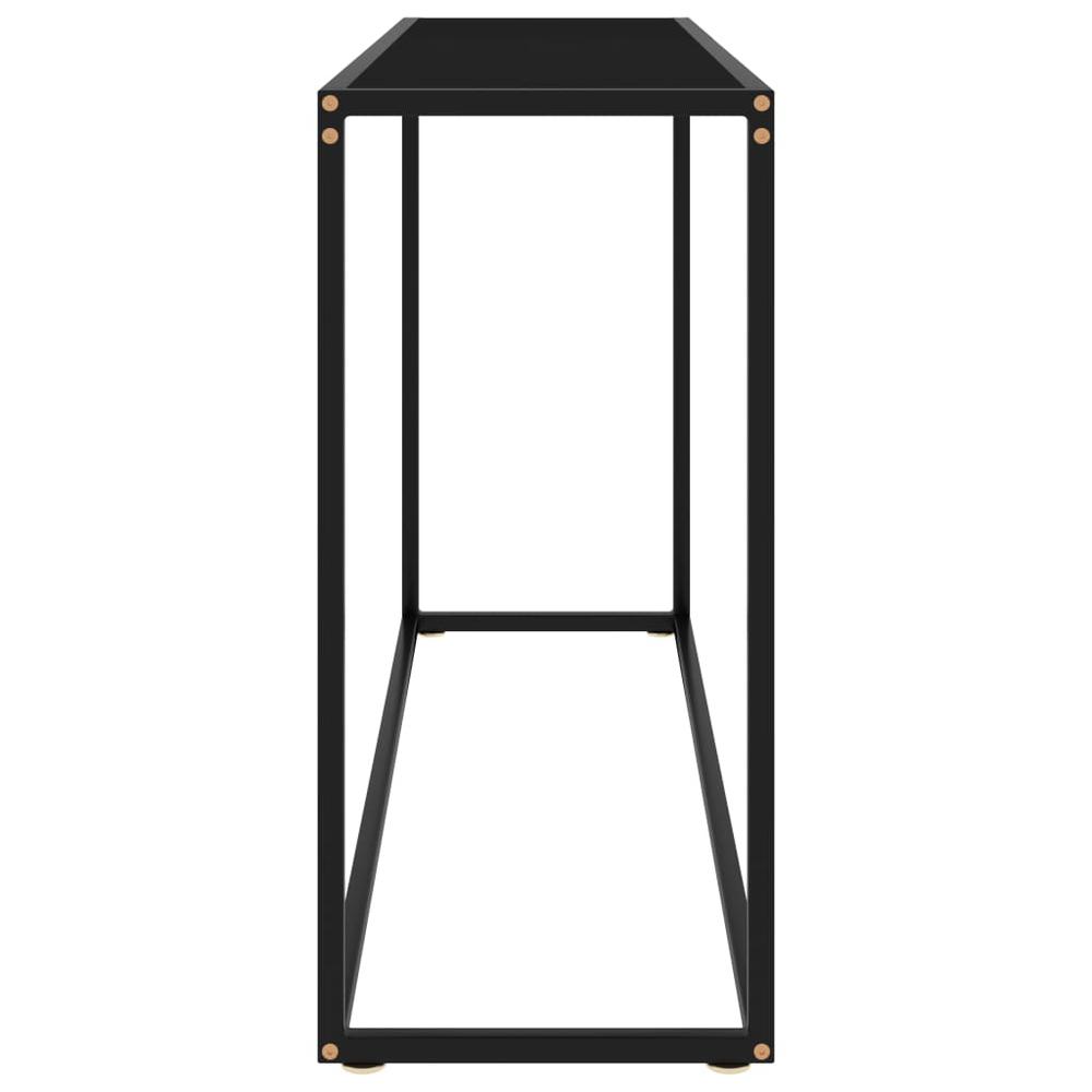 vidaXL Console Table Black 47.2"x13.8"x29.5" Tempered Glass 2816