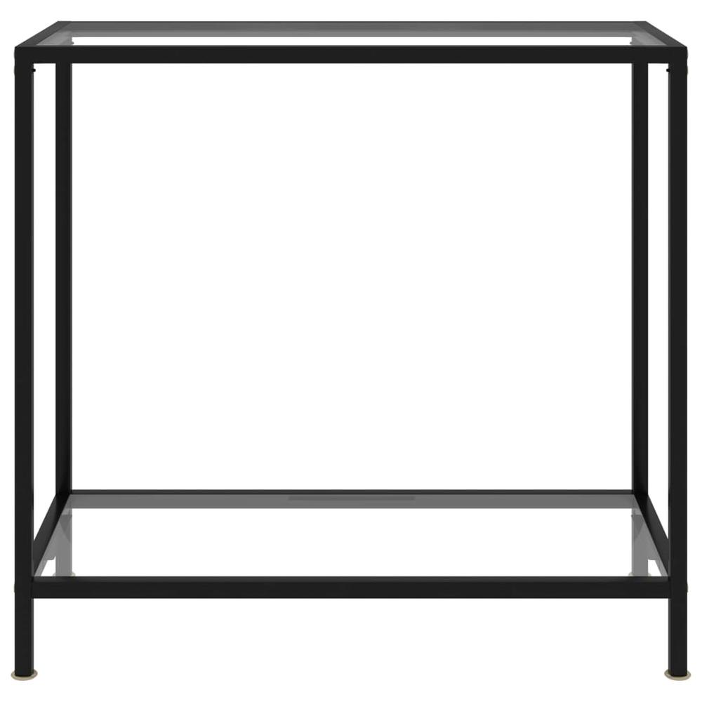 vidaXL Console Table Transparent 31.5"x13.8"x29.5" Tempered Glass 2831