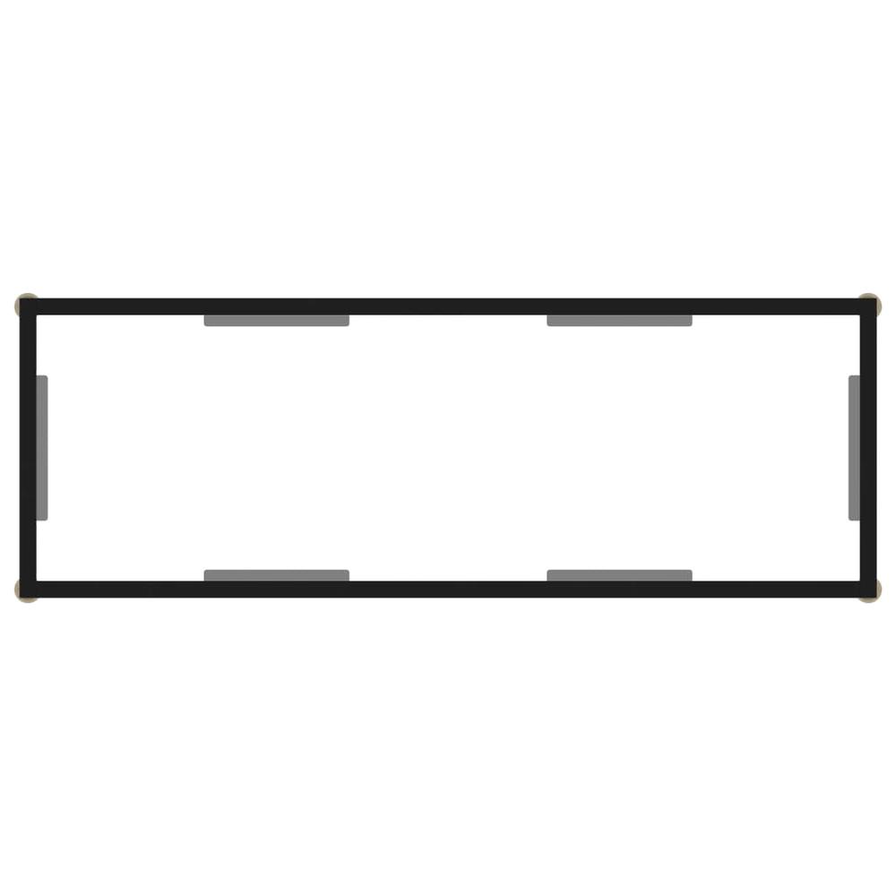 vidaXL Console Table Transparent 39.4"x13.8"x29.5" Tempered Glass 2835