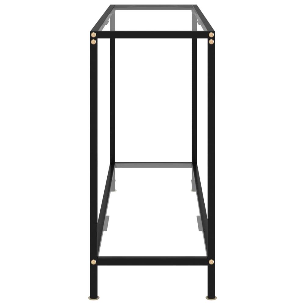 vidaXL Console Table Transparent 47.2"x13.8"x29.5" Tempered Glass 2839