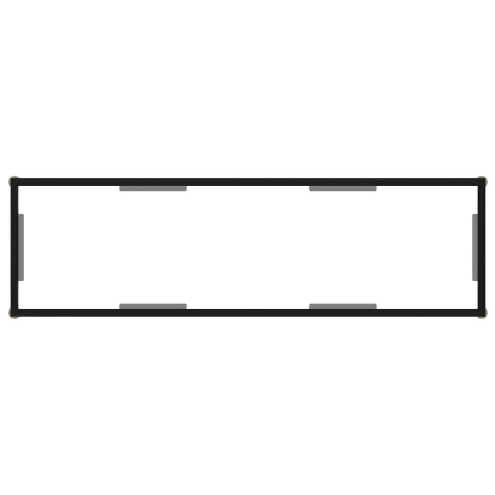 vidaXL Console Table Transparent 47.2"x13.8"x29.5" Tempered Glass 2839