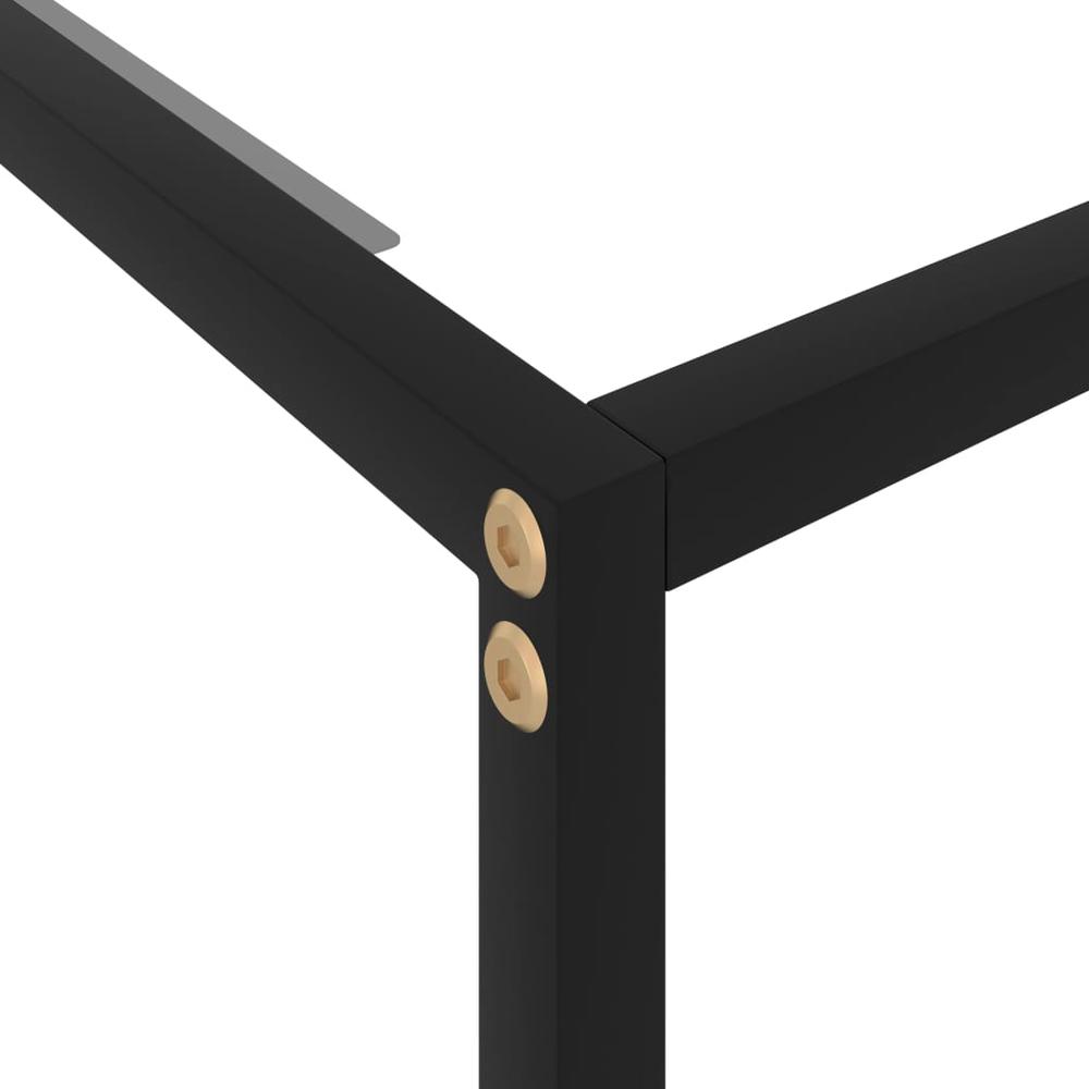 vidaXL Console Table Transparent 47.2"x13.8"x29.5" Tempered Glass 2839