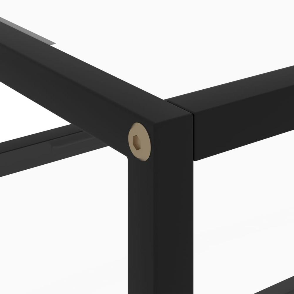 vidaXL Console Table Transparent 19.7"x15.7"x15.7" Tempered Glass 2851