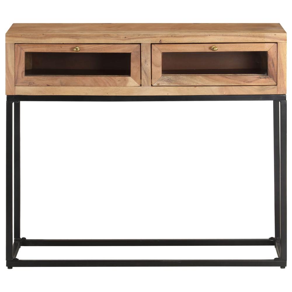 vidaXL Console Table 35.4"x13.8"x29.9" Solid Acacia Wood 3505