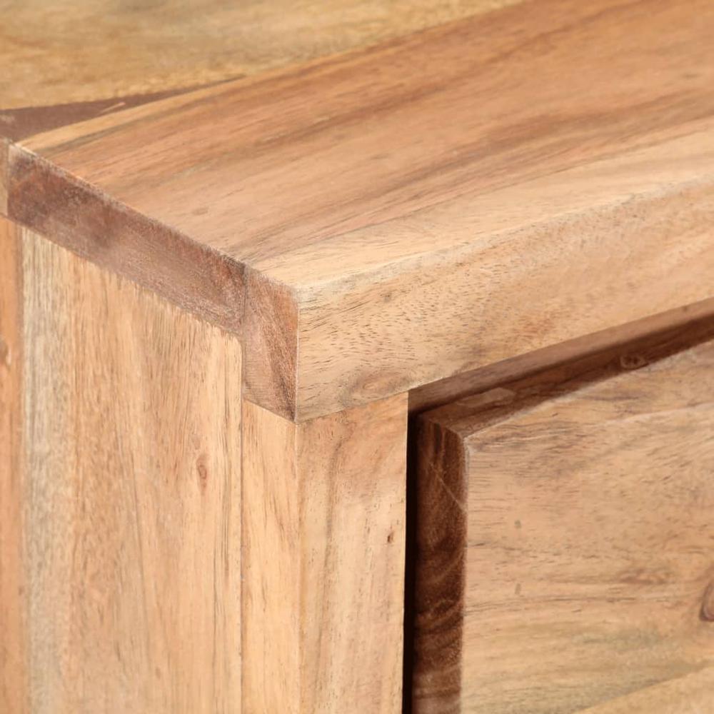 vidaXL Console Table 39.4"x13.8"x29.9" Solid Acacia Wood with Live Edges 3522