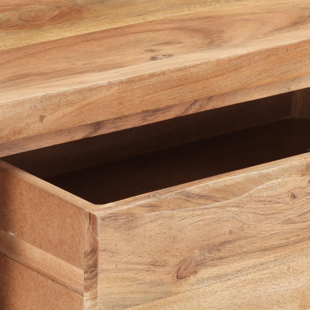 vidaXL Console Table 39.4"x13.8"x29.9" Solid Acacia Wood with Live Edges 3522